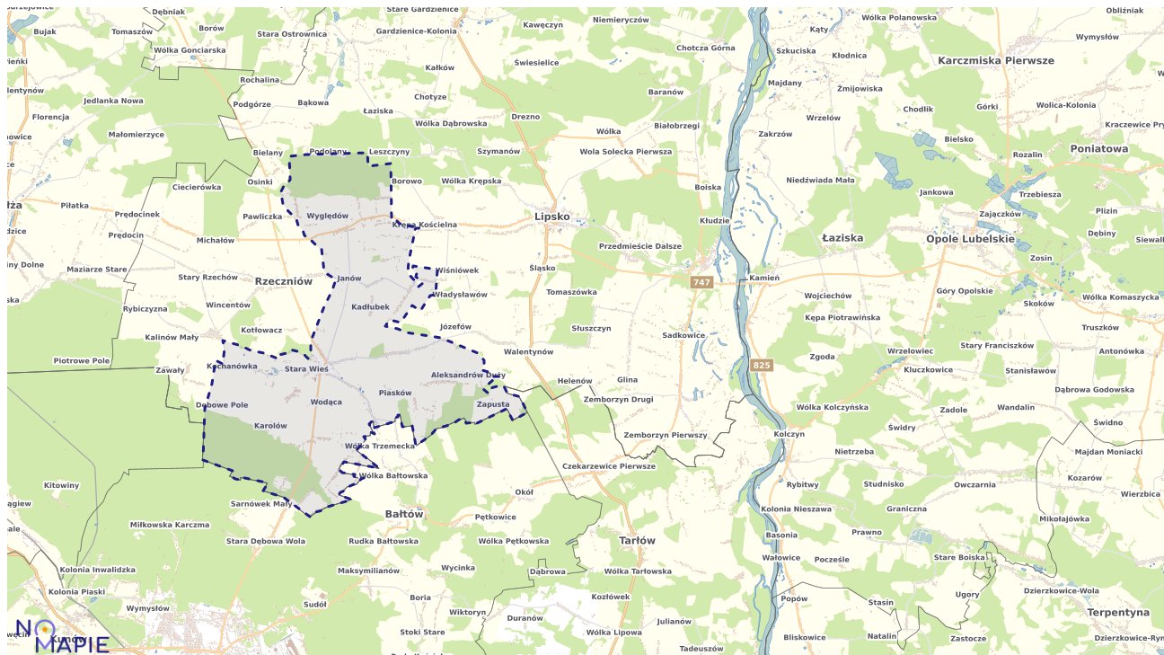 Mapa wyborów do sejmu Sienno
